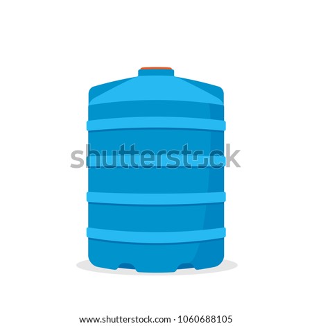Plastic water tank icon. Clipart image isolated on white background