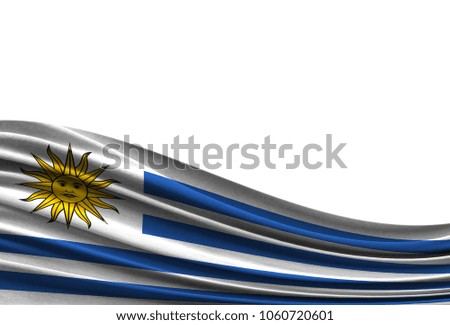 flag of Uruguay isolated on white background