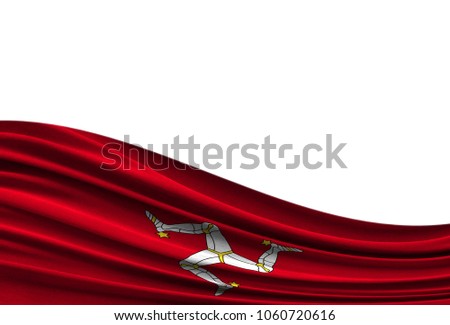 flag of Isle Of Man isolated on white background