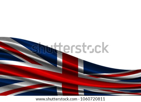 flag of United Kingdom isolated on white background