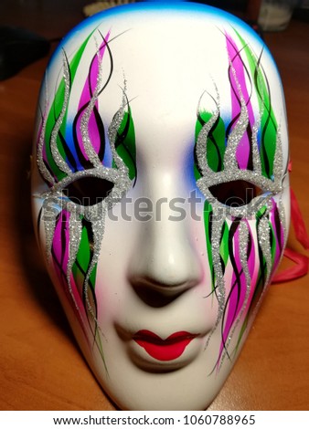 Ball mask, carnival celebration.