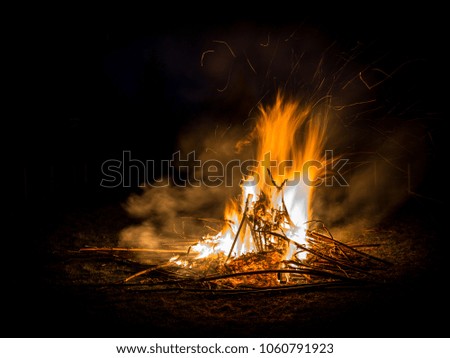 Beautiful colored fire