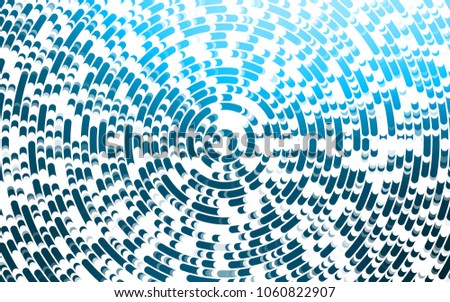 Light BLUE vector background with curved circles. Glitter abstract illustration with wry lines. A completely new template for your business design.