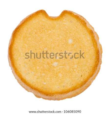 Rusk isolated on white with clipping path