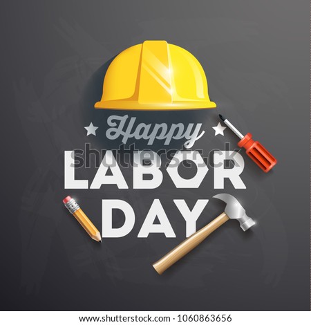 Happy Labor Day banner. Design template. Vector illustration Royalty-Free Stock Photo #1060863656