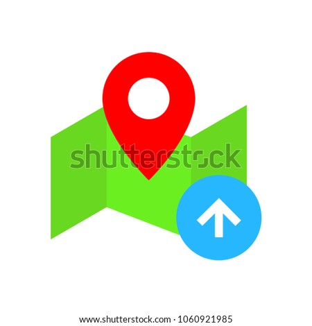 Map Pin Upload icon