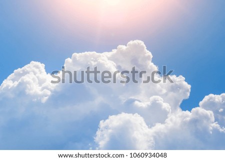 Day sky and beautiful clouds. Sunlight