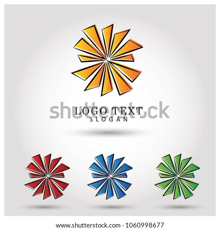 Sparks Colorful Logo. Symbol & Icon Vector Template.