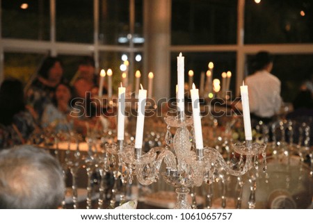 Flowers, vases, decorations in the wedding