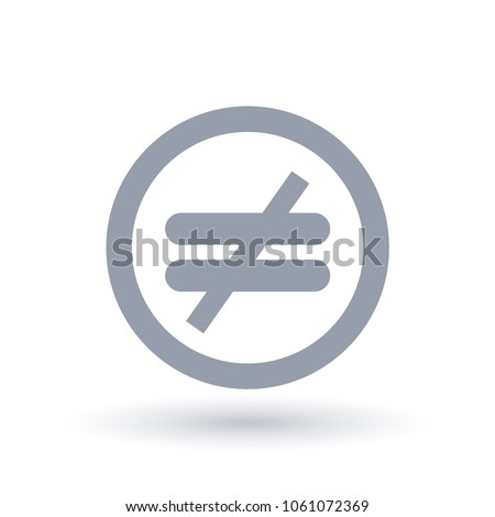 Inequality icon. Injustice symbol. Unfairness sign in circle. Vector illustration. Royalty-Free Stock Photo #1061072369