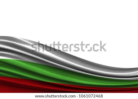 flag of Bulgaria isolated on white background with place for your text.