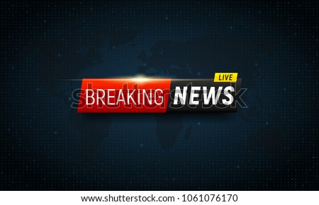 Breaking news background. Vector template for your design. Royalty-Free Stock Photo #1061076170