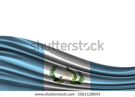 flag of Guatemala isolated on white background with place for your text.