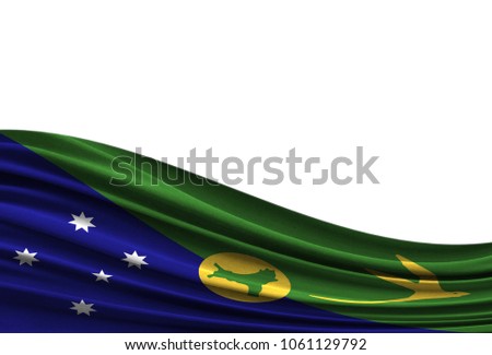 flag of Christmas Island isolated on white background with place for your text.