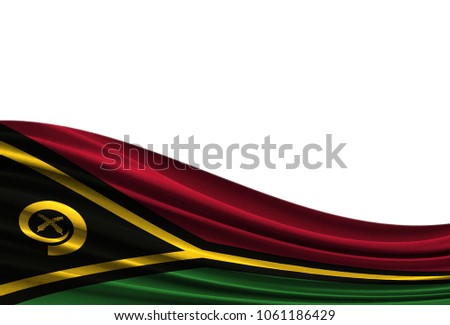 flag of Vanuatu isolated on white background with place for your text.