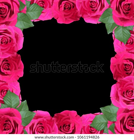 Beautiful floral background of crimson roses 