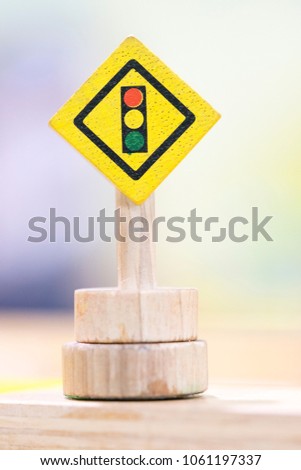 stop road sign - Wooden Toy Set and Street Signs Play set Educational toys for preschool indoor playground