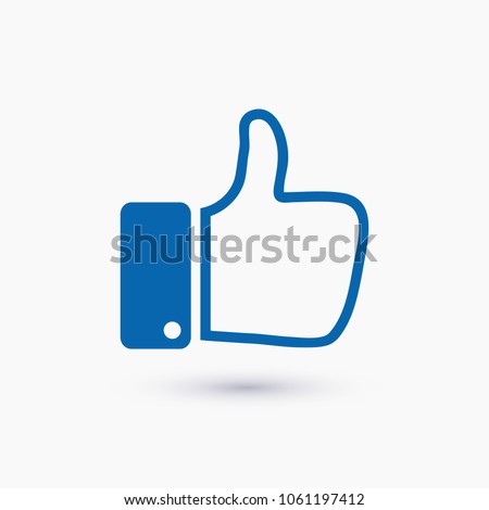 Like vector icon. Thumbs up. Hand icon. Social Concept