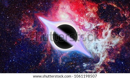 Black hole in outer space. Abstract science art. Elements of this image furnished by NASA