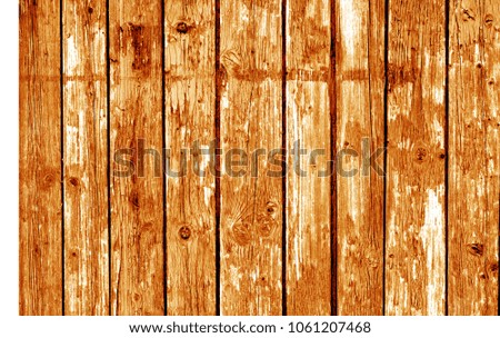 Wooden fence pattern in orange tone. Abstract background and texture for design.