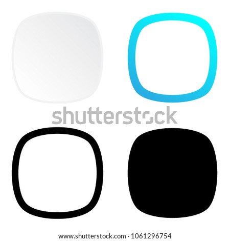 Vector squircle buttons with unique shape. Rounded square Royalty-Free Stock Photo #1061296754
