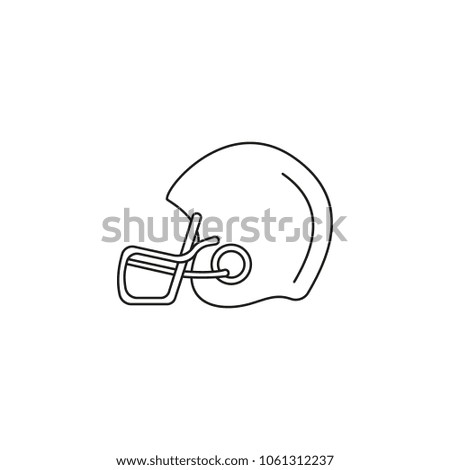 American football helmet icon. Outline american football helmet vector icon for web design isolated on white background