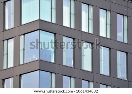 Modern architecture, glass and steel. Abstract architectural design. 