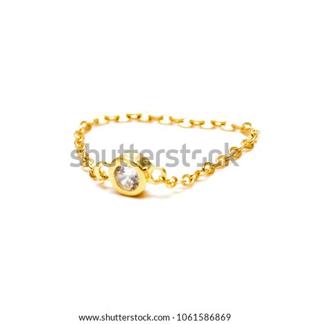 gold metal and gemstone fashion rings