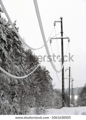 icing of power transmission line