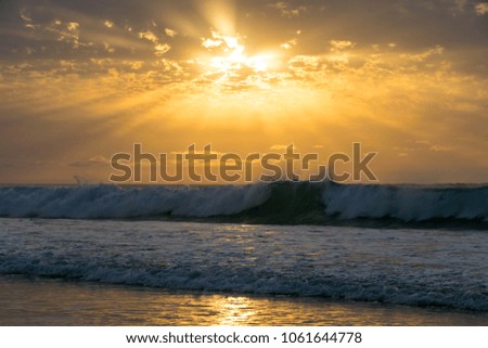 Tranquil sunset over the ocean