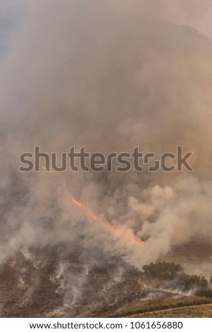 Stellenbosch mountain burning 11 March 2015