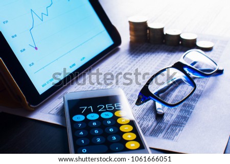working desk of a financier