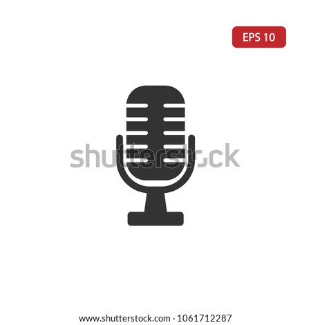 Microphone icon.Speaker vector.Sound sign isolated on white background. Simple  illustration for web and mobile platforms.