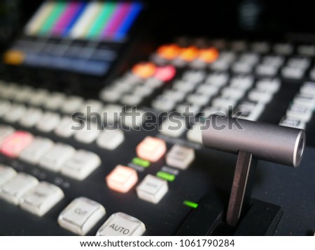 switcher buttons,video switcher of Television Broadcast.
