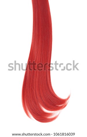 Red hair on a white background
