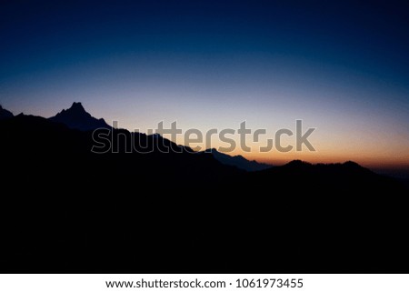 dawn in the mountains (backgrounds, mockup, blurred)