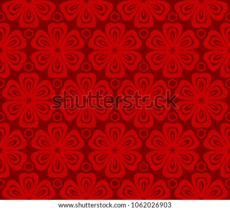 Seamless texture of floral ornament. Vector illustration. For the interior design, printing, web and textile, floral symbol