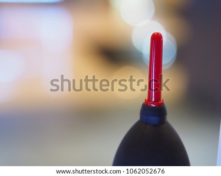 Black and red end-suction blower