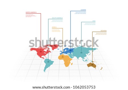 World map infographics. 