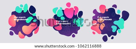 Fluid organic colorful shapes. Abstract background