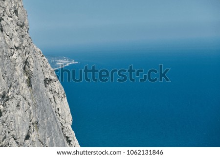 view from the cliffs on the sea coast at summer in Crimea