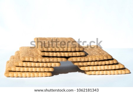 Biscuits white background