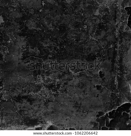 black painted cement wall texture background
