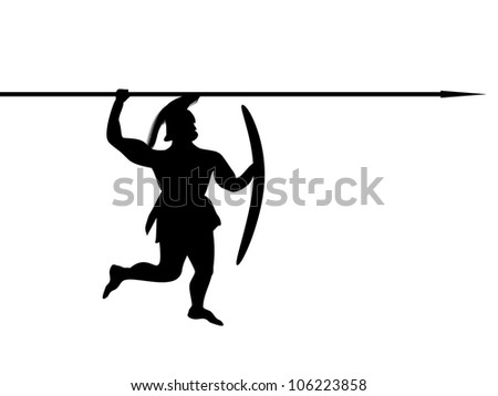 Vector image of ancient warrior