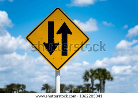Two Way Directional Arrows Sign