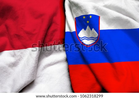 Indonesia and Slovenia flag together