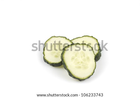 cut cucumber. cucumber isolated on white background