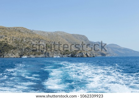 Sea, mountains and rocks