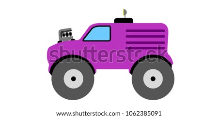Isolated old racing truck icon