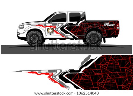 truck graphic vector. abstract tech lines background design for wrap and vehicle sticker branding 
